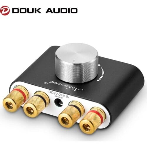 Douk Audio HiFi Bluetooth5.0 Power Amplifier Mini TPA3116 Digital Class D Home Audio Stereo Amp 50W*2