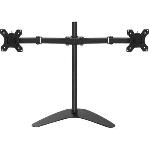 XDZ30 14"-24" Height Adjustable 8kg Metal Base Monitor Desktop Stand Double Screen Mount Holder Arm Computer Bracket