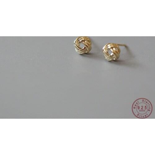 925 Sterling Silver Korean Hair Ball Earrings Women Simple 14k Gold Earrings Fashion Exquisite Party Jewelry Accessories