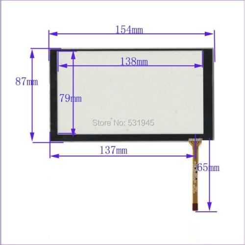 ZhiYuSun KL-TP-2073 828D 154mm*87mm4 Four Wire Resistive 6.2inch Touch Screen For Car dvd Free shipping 154*87 is compatible