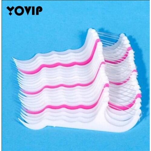 Disposable 50pcs Dental Floss Interdental Brush Teeth Stick Toothpicks Floss Pick Oral Gum Teeth Cleaning Care