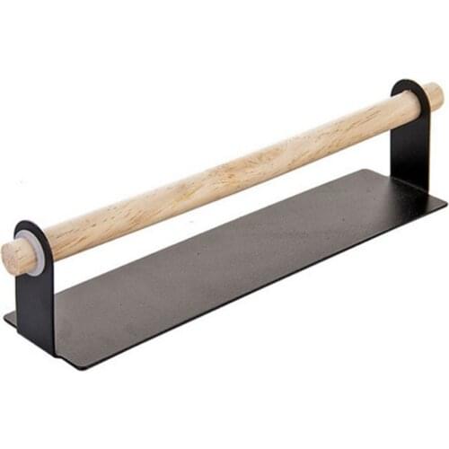 1 Pcs Kitchen Roll Paper Holder Towel Storage Rack Tissue Hanger Cabinet Hanging Shelf For Home Kitchen Bathroom