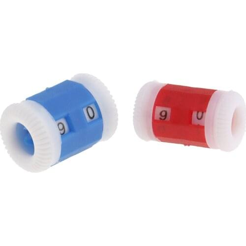 2 Pieces Plastic Crochet Knitting Row Counter Round Stitch Knitter