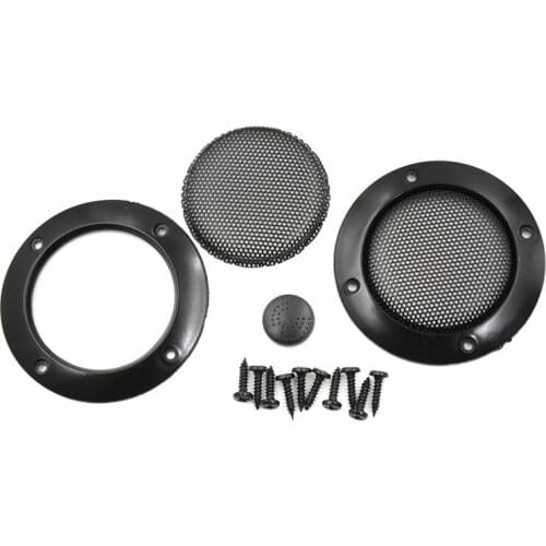 2PCS Black Replacement Round Speaker Protective Mesh Net Cover Grille Circle Speaker Accessories 2 inch