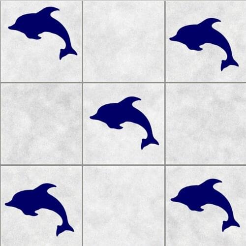 24X DOLPHIN tile stickers BATHROOM WALL ART DECOR DECAL KITCHEN toilet