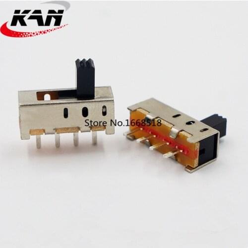 50pcs SS-13F06 SS-13F11 3 Postions 4 Pins Slide Switch 5mm/8mm Shaft Height