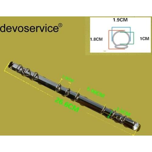 A4 30 Hole B5 26 hole A5 20 hole Metal Spiral Binder Clip loose-leaf Stainless Steel Binder File Folder Diary Clips Binding Ring
