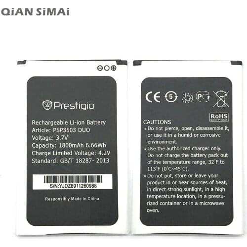 QiAN SiMAi Battery For Prestigio Wize C3 PSP3503 DUO 3503 Battery 1800mAh High quality Accumulator+ Tracking Code