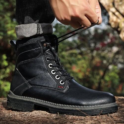 Mens Casual Shoes Slip On Men Leather Casual Shoes Boots Mens Winter 2020 Summer Fashion Leisure Tenis De Bota Para Hombre