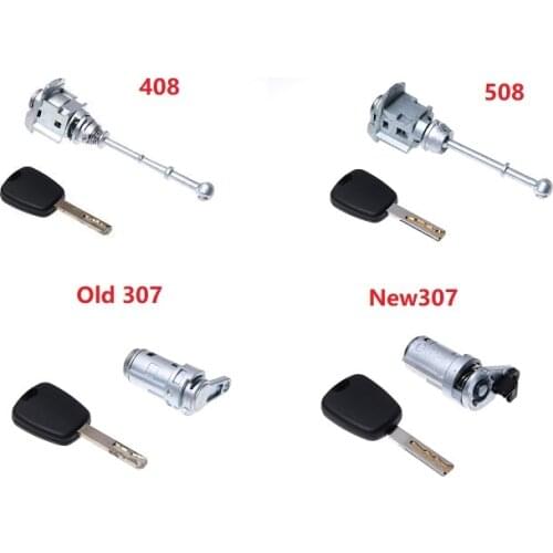 Car Central Door Lock Core For Peugoet 307 508 408 Replacement With Key Front Left car lock