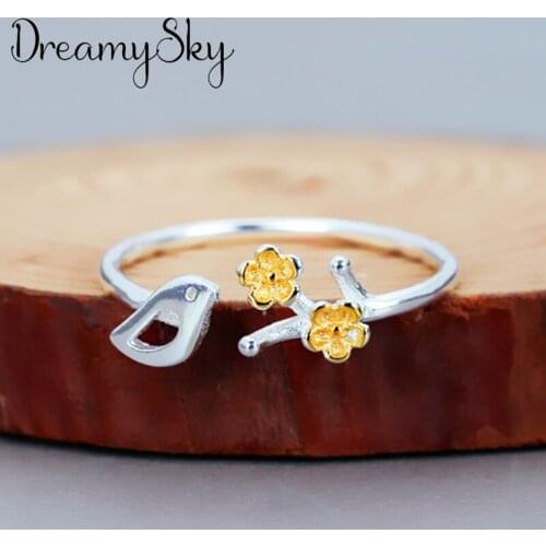 New Trendy Personality Punk Bird Rings For Women Lady Resizable Size Rings Party Jewelry Charm Gifts 2021