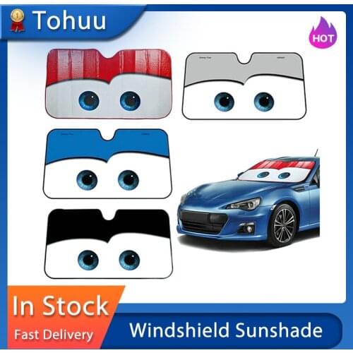 130x70CM Cartoon Car Visor Auto Solar Protection Foils Eyes Car Front Window Windshield Visor Universal Car Cover Car-styling