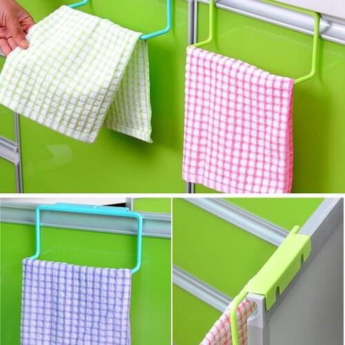 Kitchen storage box towel rack hanger bathroom cabinet cabinet door rear hanger household goods accessories kitchen rack