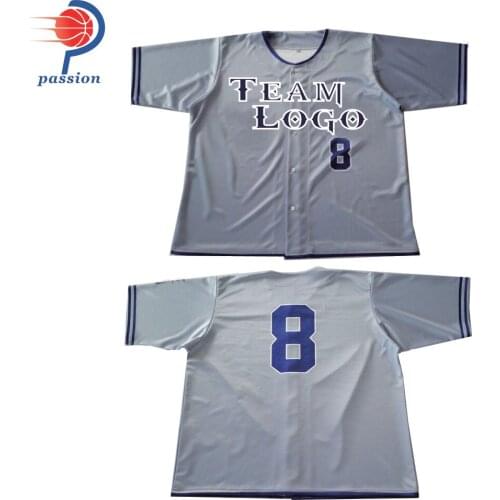 MOQ 5 pcs $27 Each High Quality Boys Team Blue Silver with Custom Chest Team Name