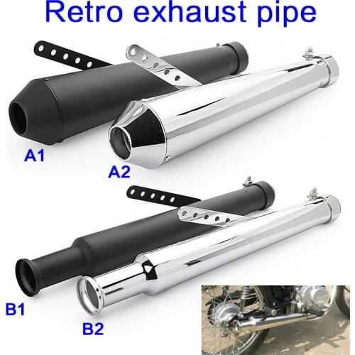 Motorcycle Muffler Antiqued Vintage Retro Stainless steel Exhaust Pipe Racing for Harley-Davidson XV950 M800 1200 XL883