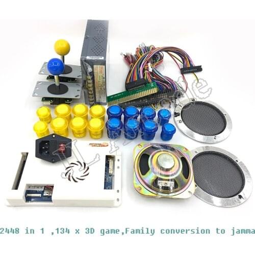 Pandora Box 3D 8000 kit DIY Arcade Kit + 33mm LED buttons + Copy SANWA Joystick Arcade Console machine Home closet package