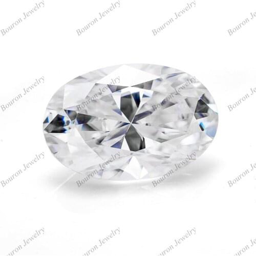 Wholesale Supply 0.3-5CT White Brilliant Oval Loose Moissanite VVS1 High Quality Synthetic Gemstone Jewelry Making GRA Available