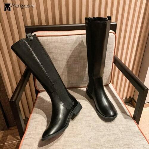 Famous brand gold flower knee high boots women high quality leather riding booties female back zip long tube chelsea botas mujer
