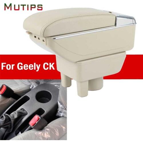 Mutips For New Geely CK armrest box car-styling leather arm rest center centre console decoration accessories interior auto 2018