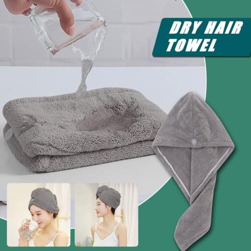 Microfiber Bath Towel Hair Dry Quick Drying Bath Towel Soft Bathing Shower Turban Head Wrap For Woman Man Bathroom Accessories