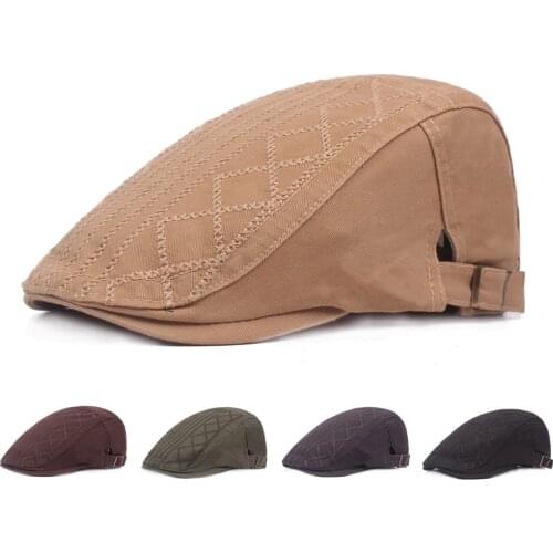 Adjustable Beret Caps Outdoor Sun Peaky Blinders Mens Caps Hats Gatsby Herringbone Solid Mens Autumn Flat Berets Cap 2021