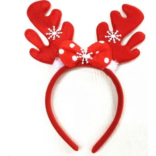Christmas earrings with ear antler headband Christmas tiara Christmas performance props Big bell Christmas antler headband