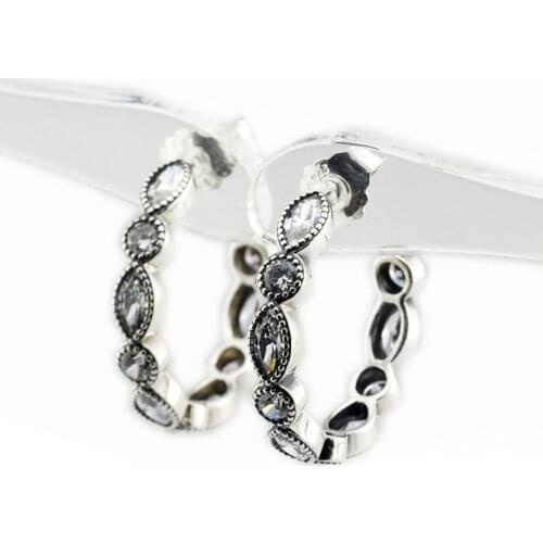 Earrings For Women Brincos Sterling-Silver-Jewelry Alluring Brilliant Stud Earring Brinco Para as Mulheres Oorbellen Silver 925