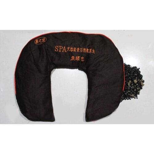 Salt moxa energy stone bag cervical spondylosis physiotherapy U-neck volcanic hot stone therapy bag moxibustion massagetina