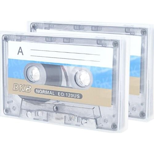 2Pcs Standard Cassette Blank Tape Player Empty 60 Minutes Magnetic Tape