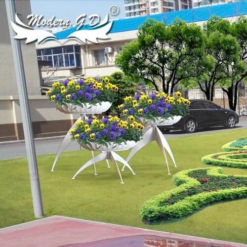 Outdoor garden metal frame flower pots From China supplier