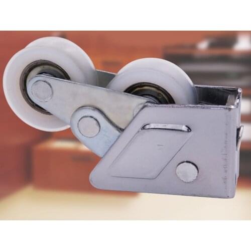 High Quality Stainless Steel Pulley 8*2*4cm Pulley for Glass Cabinet Sliding Door Roller Clamp Steel Wheel Pulley Track