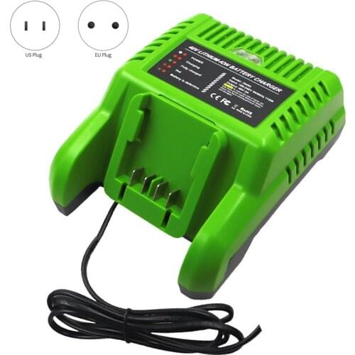 G-MAX 40V Lithium Battery Charger 29482 for GreenWorks 40V Li-Ion Battery 29472 ST40B410 BA40L210 STBA40B210