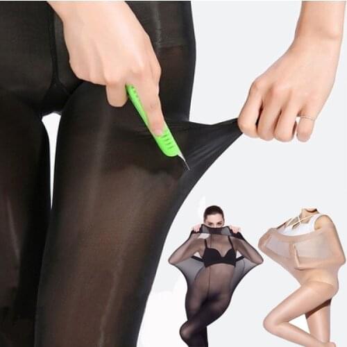 Plus Size Ultra Elastic Tights Stockings Women Weight Control Body Shaper Pantyhose 30D Stocking Tights Sexy Underwear
