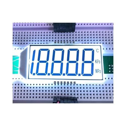 14PIN Reflection 4-1/2 Digits Segment LCD Panel 3V White Backlight