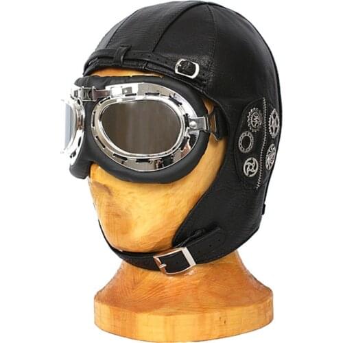 Winter Bomber Hats Plush Earflap Russian Ushanka with Goggles Men Womens Trapper Aviator Pilot Hat real Leather Snow Caps