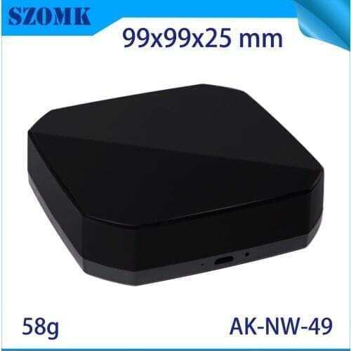 10 pcs 99*99*25mm szomk light transmitting wireless plastic enclosure for electronic junction box smart home router plastic case