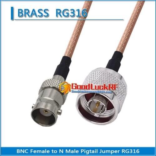 1X Pcs High-quality Q9 BNC Female To N Male Pigtail Jumper RG316 50ohm Extend cable BNC to N Low Loss