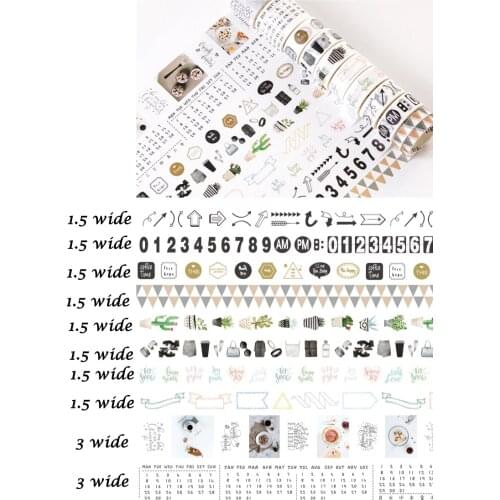 2m Long 10 Style Style Comfortable Life In Khaki Design Washi Tape DIY Scrapbook Sticker Label Masking Home Decor