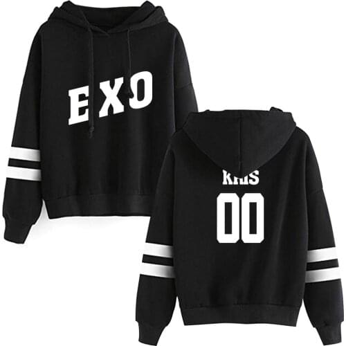 2019 KPOP EXO Hooded Sweatshirts Hot Sale Hoodie EXO-M EXO-K EXO-CBX EXO-SC Women Long Sleeve Pullover Hoodies casual clothes