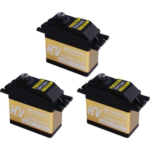 3PCS K-power DHV300 30KG High Voltage Speed Coreless Micro Digital Servo for 700-800 Class Helicopter Swashplate