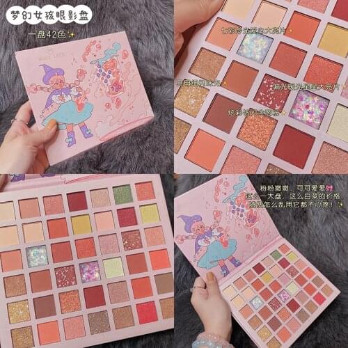 Eyeshadow Palette 42 Color Glitter Shimmer Matte Pigmented Eyeshadow Pallete Nude Matte Metallic Diamond Makeup Palette Cosmetic