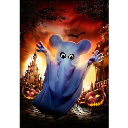 5d diamond painting full square round diamond embroidery"Pumpkin ghost"diamond DIY mosaic Halloween cartoon animals home decor