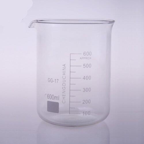 600mL Glass Beaker Low Form New Chemical Lab Glassware