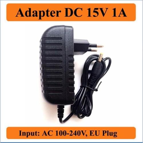 15V 1A EU Plug AC DC Adapter AC100V-240V to DC 15V 1000mA 2.1-2.5mm x 5.5mm jack Regulated Power Supply Wall Plugs Charger