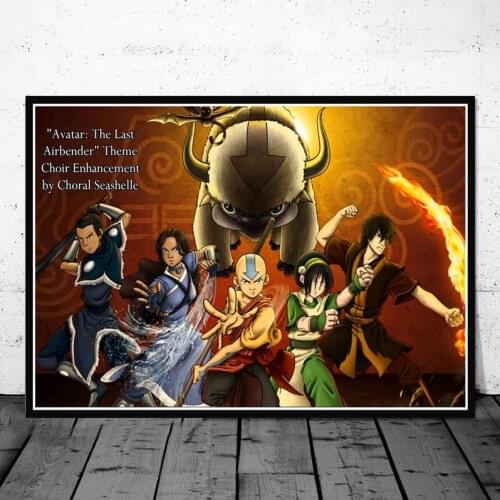 Avatar airbender Aang Fight Anime Character Art Poster Canvas Painting Wall Picture For Home Decor Posters and Prints