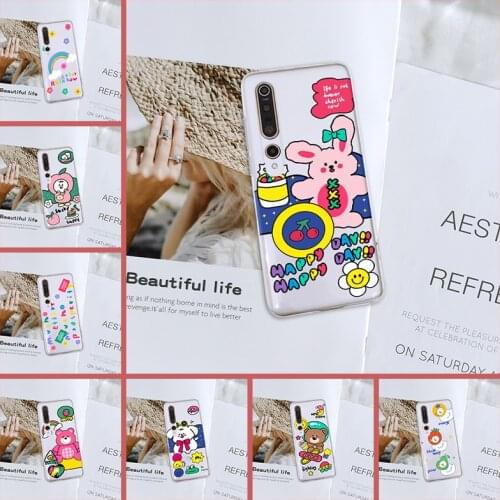 Phone Case For Xiaomi Mi 10 Lite Pro Youth Play Silicone Transparent Cartoon Dog For Xiaomi Mi Note 10 Lite Pro Back Cover Soft