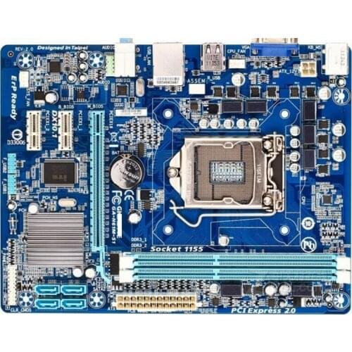 GIGABYTE GA-H61M-S1 Desktop Motherboard for intel H61 Socket LGA 1155 i3 i5 i7 DDR3 16G uATX Original H61M-S1 PC