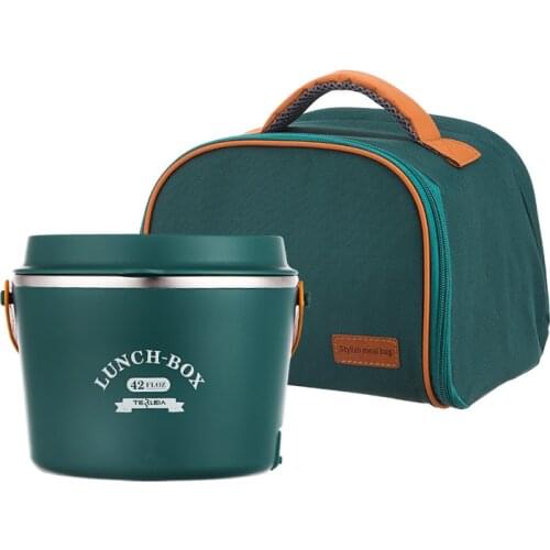 110V/220V Electric Lunch Box Water Free Portable Lunch Heating Box Car Rice Cooker Constant Temperature Heating Food Warmer 1.2L