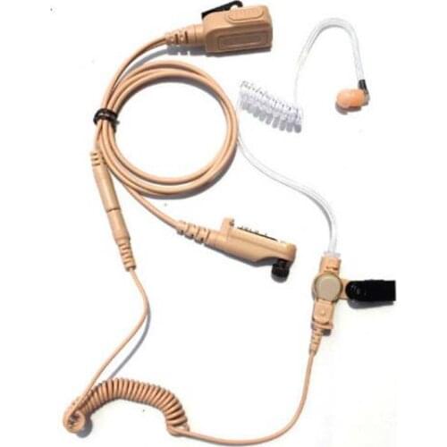 Beige Skin Color Air Tube PTT Mic Earpiece Headset for HYT Hytera PD600 PD602 PD605 PD662 PD665 PD680 PD682 PD685 X1p X1e Radio