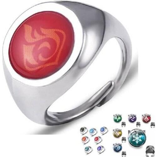 Genshin Impact COSPLAY Ring , Elemental Alloy Material, Exquisite Shape, Suitable For Gifts For Adults And Children